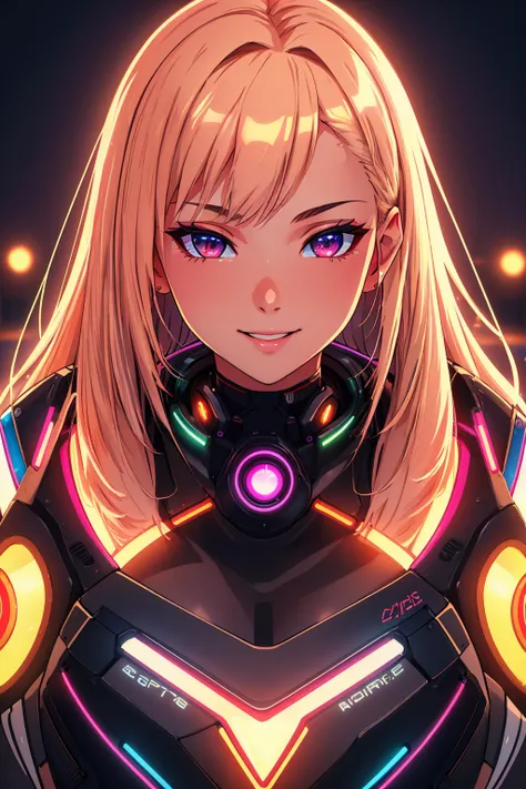 ((masterpiece,best quality,edgQuality)),(smile),looking at viewer,portrait
 <lora:edgNeonBabes:0.8> edgneonbabes, neon lights, glowing
1girl,solo,