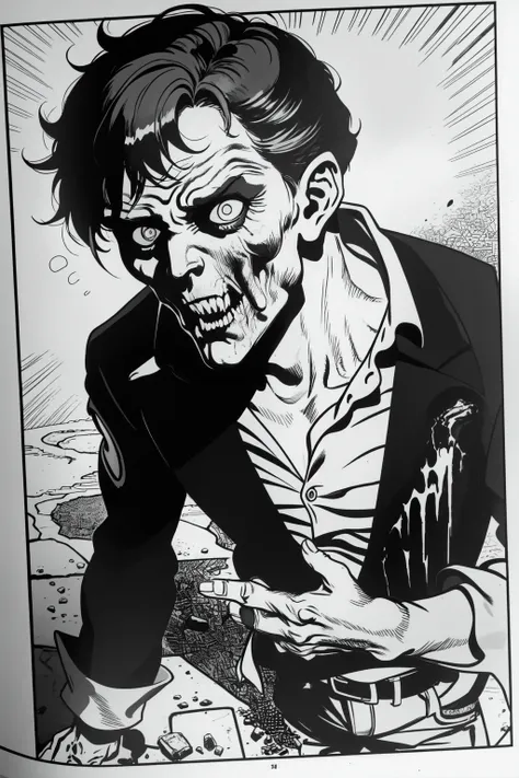 Dylan dog comic style - experimental horror lora