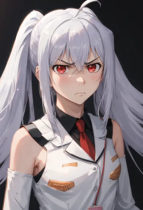 best quality, masterpiece, highres, solo, {isla_fanart_plasticmemories:0.90}, angry, annoyed, portrait, looking at viewer