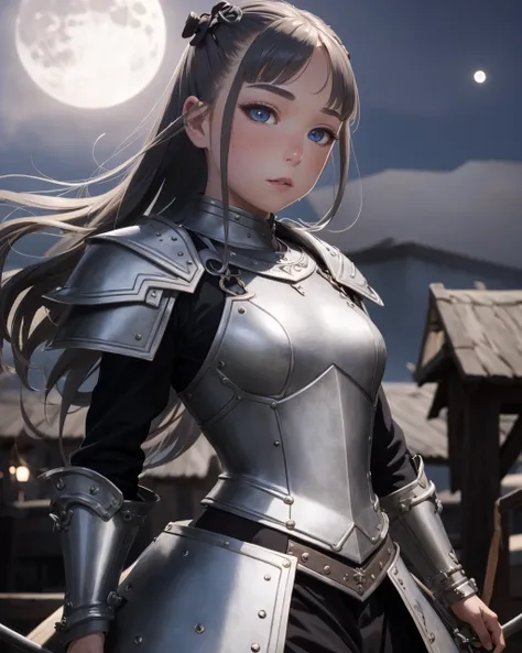 best quality,masterpiece,highly detailed,ultra-detailed, <lora:neg4all_bdsqlsz_V3.5:-1>,1girl,   <lora:cartoonisationer-21st_ce:1.75>, medieval,1girl,(Jousting armor),An armor made of heavily reinforced plate armor for jousting,Miniature breasts ,,  narrow...