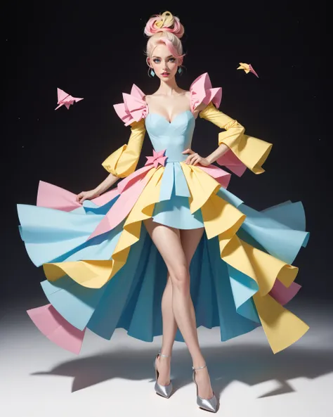 Pastel Origami Gown | Extremely Flammable