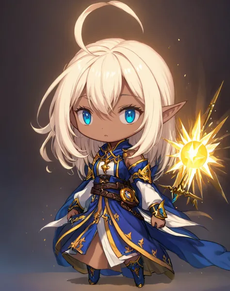 <lora:Hyung-Tae_Chibi_style_-_XL:1> KChibi, (masterpiece), best quality, highres, 4k, 8k, amazing quality, amazing shading, soft lighting, dark elf, cleric