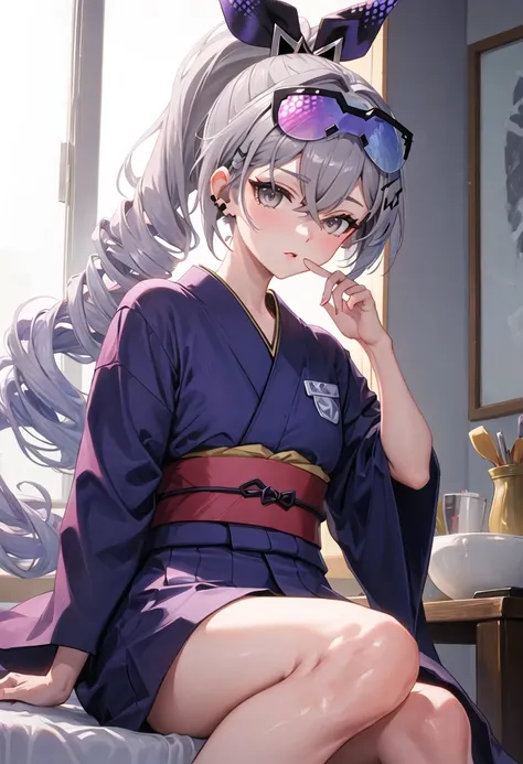 best quality, masterpiece, highres, solo, {silver_wolf_starrail:0.90}, {yukata:1.30}, {kimono:1.15}