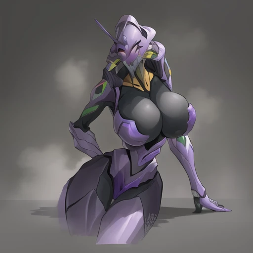 8k, masterpiece,  <lora:eva01:0.8>, eva01, female, mecha, large breasts, voluptuous