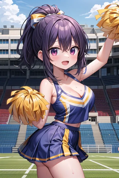 insanely detailed, absurdres, ultra-highres, ultra-detailed, best quality,
1girl, solo, nice hands, perfect hands
BREAK
(cheering, cheerleader girl, holding pom-poms, cheerleader costume, sweat:1.3)
BREAK
happy smile, laugh, open mouth
BREAK
,
cowboy shot,...