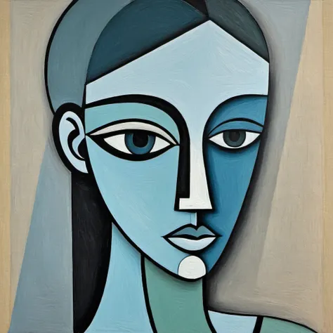 Picasso cubism art of a woman,subtle colors, minimalist, faint,  , <lora:krfroseth_xl_1_standard_merger_14_90_02_08:1>