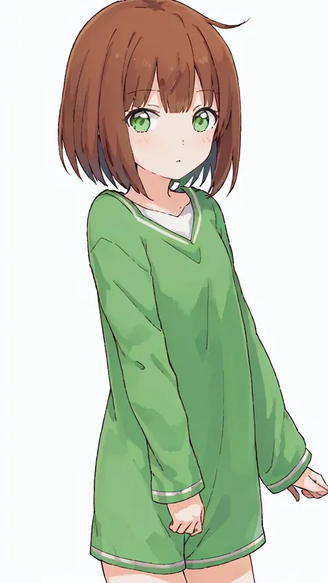 masterpiece, best quality, 8k, "visual novel"
<lora:add_detail:-0.4>
<lora:Kindred_Spirits_on_the_Roof.v2-000005:0.85> kd_vnstyle
1girl, (solo)
("    ")
red brown hair,
green eyes
bob cut hair
(pajamas:1.1)
"  "
"                  "