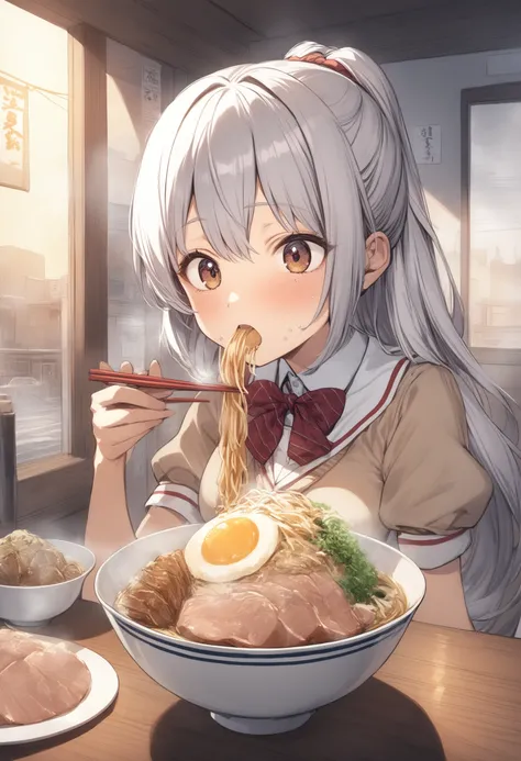 1girl, <lora:sdxl2-flat2-512b:-1>,medium breasts,school uniform,
<lora:jirouXLv1:0.6>,jirou,
food, chopsticks, noodles, ramen, bowl, open mouth,upper body, eating, indoors, egg, meat, vegetable, restaurant,
best quality,medium quality,