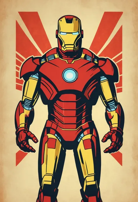 retro_tshirt, a retro ironman, flat,( square:1.1),  <lora:retro_tshirt:1>