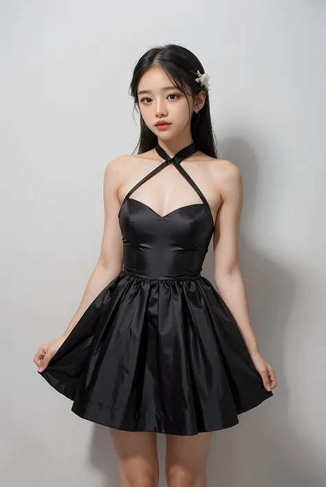 1girl, black  formal dress, white background,     <lora:asian_sexdoll-02:1>