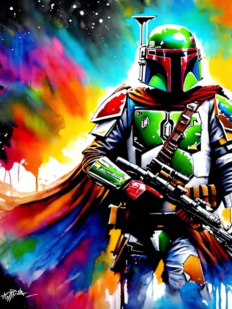 Mandalorian Graffiti Art