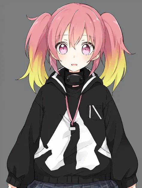 masterpiece, best quality,
<lora:add_detail:-0.5>
 <lora:kindred_spirits.nokeyword-000007:0.9>
vivid colors,
(simple eyes, small eyes)
1girl, (solo)
("   ")
pink hair,
multicolor eyes,,
twintails,
("   ":1.2)
" ",
"        "