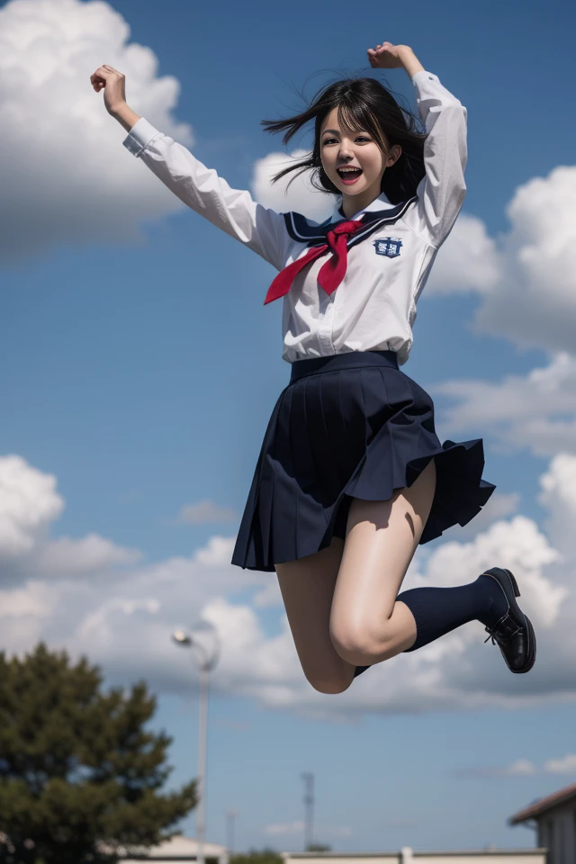 一个简单的跳跃动作 a simple jumping photo pose