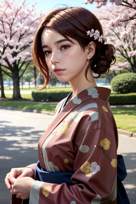 ((ultra detailed, masterpiece, absurdres))
<lora:DPDIMKate:0.9>
DPDIMKate, 1girl, brown hair, brown eyes, in a traditional kimono, surrounded by cherry blossoms