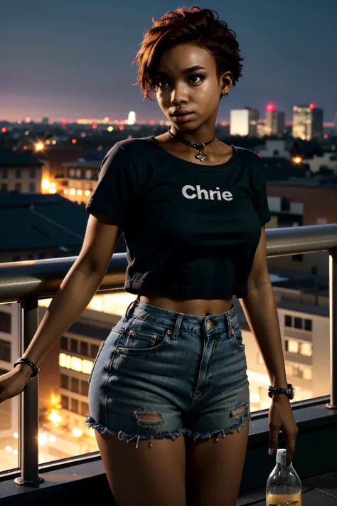 ((ultra detailed, masterpiece, absurdres))
<lora:DPDIMJamie:0.9>
DPDIMJamie, 1girl, dark skin, brown eyes, short hair, red hair, overlooking the city from a rooftop bar at night, chic outfit, standing