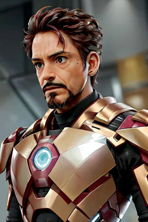 d4k0t4j, 1boy, beard, face, sci-fi, armor, upper body