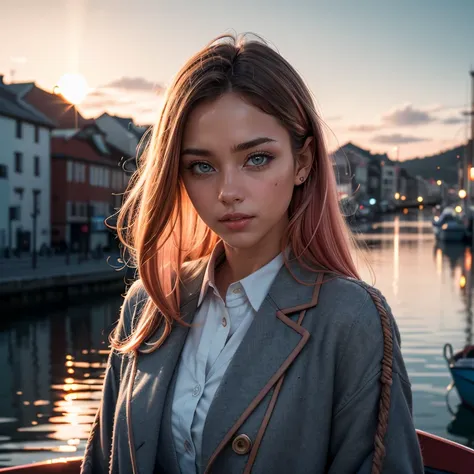 (masterpiece drawning, high quality), (solo:1.1), raw photo, a digital art of a girl, epic Sunrise, boat port, (soft lighting), Porta 160 color, shot on Leica T, sharp focus on subject, shot by Candida Höfer, Extreme detail, morbid, (vibrant color), (sharp...