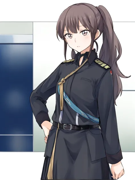 masterpiece, best qualty,
 <lora:kindred_spirits_v5:0.9> kd_vnstyle
1girl, standing,
(military uniform:1.2)