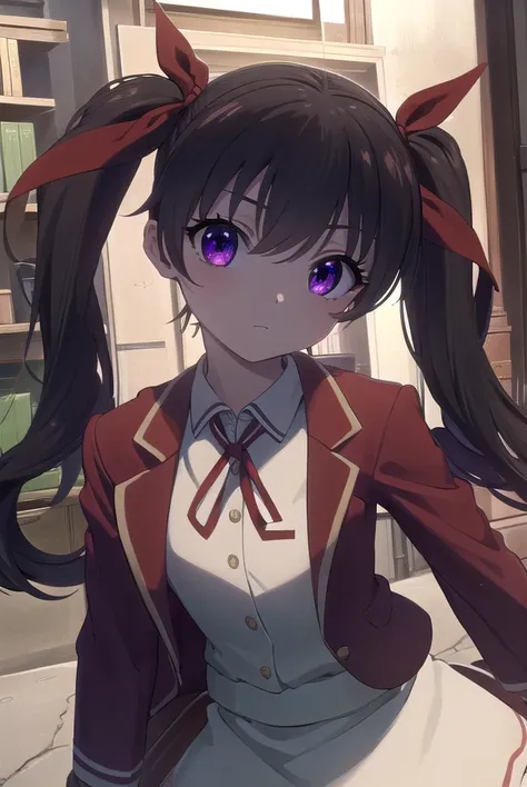 lalaluluhinaguki, <lora:lala lulu hinaguki s1-lora-nochekaiser:1>,
lala lulu hinaguki, black hair, twintails, (purple eyes:1.1), ribbon, hair ribbon, (red ribbon:1.2), child,
BREAK dress, school uniform, blazer, (red blazer:1.2),
BREAK indoors,
BREAK looki...