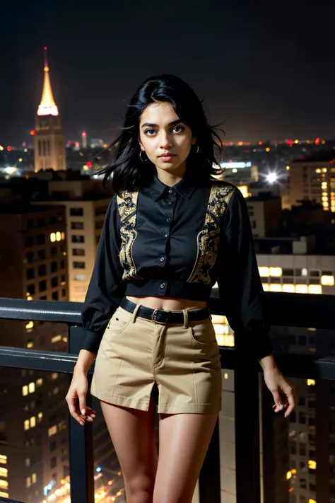 ((ultra detailed, masterpiece, absurdres))
 <lora:DPDIMErin:0.9>
DPDIMErin, 1girl, black hair, brown eyes, overlooking the city from a rooftop bar at night, chic outfit, standing