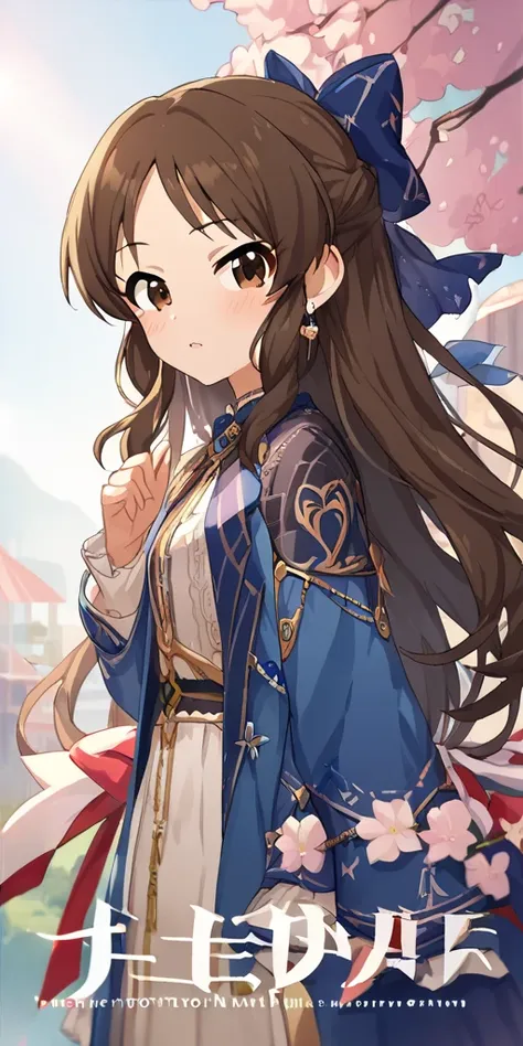 1girl,<lora:tachibana_arisu:1> ,idolmaster, solo, tachibana_arisu, idolmaster_cinderella_girls, highres, brown_eyes, brown_hair, hair_bow, (score_9 score_8_up score_7_up,score_6_up,score_5_up),rating_questionable source_anime,official art,  (official wallp...