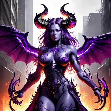 Purple Demon Woman