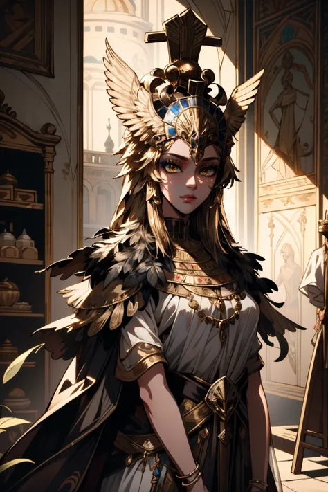 ((ultra detailed, masterpiece, absurdres))
<lora:ACOIsidora:0.8>
ACOIsidora, 1girl, golden eyes, crown, feathers, egyptian clothes, Fashionable boutique storefront, dynamic window displays, detailed mannequins