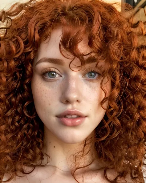 <lora:sexy-irish:1> curly red hair, brown eyes, just face,  <lora:epi_noiseoffset2:1> <lora:lora-xenodetailer-v2:1>