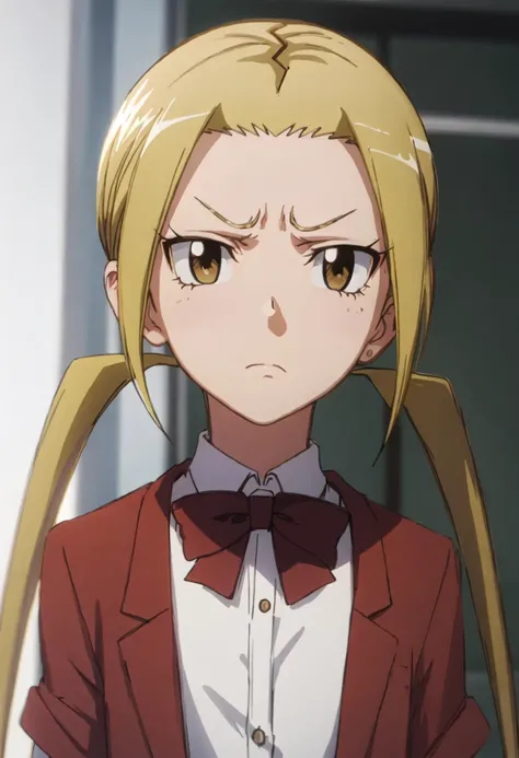 best quality, masterpiece, highres, solo, {hagimura_suzu_seitokaiyakuindomo:0.90}, angry, annoyed, portrait, looking at viewer