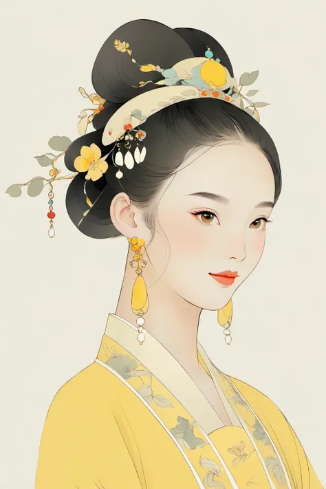 国画古风手绘美女｜极简淡雅 ｜工笔画 Chinese painting ancient style hand-painted beauty|minimalist and elegant|fine brush painting