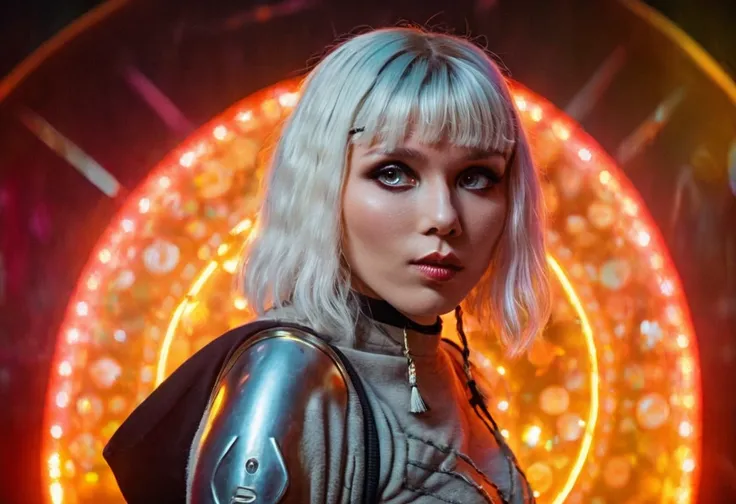 Disco-themed <lora:ShinHati_XL:1> eyes shaded in black, pale skin, white hair with bangs, ((FULL BODY:1)) smoking
photo of the most beautiful artwork in the world, professional majestic (photography by Steve McCurry), 8k uhd, dslr, soft lighting, high qual...