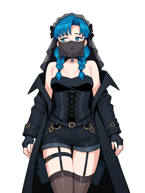 score_9, score_8_up, score_7_up, score_6_up, score_5_up, score_4_up,
BREAK
girl with blue hair, blue eyes, empty eyes, long hair, straight hair, bangs, mature female, black bow, hair bow, braided hair, black pupils, looking away,
BREAK
standing, medium bre...