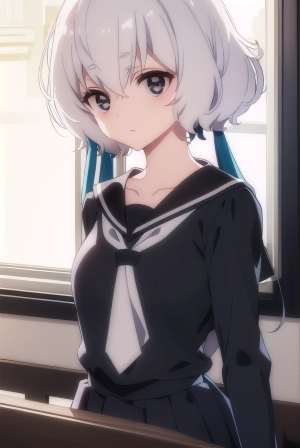 junkokonno, <lora:junko konno s2-lora-nochekaiser:1>,
junko konno, low twintails, (black eyes:1.5), twintails, white hair,
BREAK sailor dress, serafuku, skirt, school uniform, white necktie, necktie, long sleeves,
BREAK looking at viewer, full body,
BREAK ...