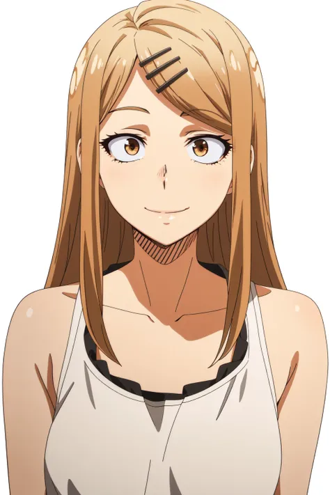 mature female, tall female, tall, long legs, tall body, curvy, <lora:anime_screencap_v2:0.3>
portrait, solo focus, solo, 1girl, close-up, white background, simple background, 
 <lora:dagashi_brown-03:0.8> dagashi_brown, 1girl, long hair, solo, hair ornamen...