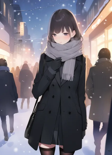 <lora:AmamitsukiStyle2_AnimagineXLV3-000020:0.8:lbw=sdxloutal> amamitsuki, 1girl, coat, winter, snowing, black thighhighs, scarf,
city,, masterpiece,best quality,