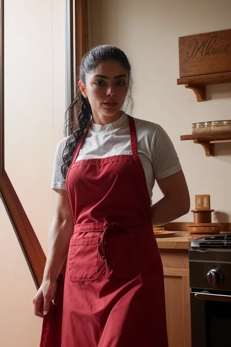 DEN_maya_abou_rouphael,
baking in a bright kitchen wearing an apron, pinny, baking, cooking, chef, apron,
detailed, skin pores, textured, high resolution, immaculate, 8k, raw, photorealistic, real, f1.4, bokeh, slr, <lora:detail_slider_v4:1> <lora:epi_nois...