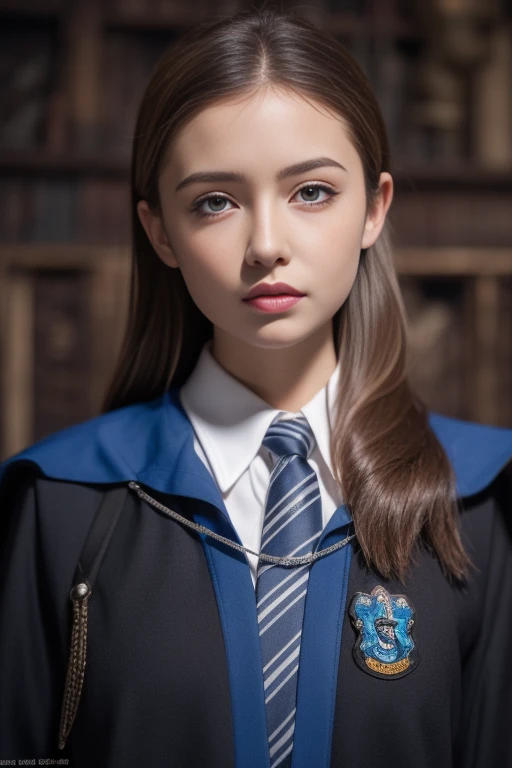 ltra-detailed,highly detailed,best quality,masterpiece,illustration,realistic,photorealistic,
1girl, solo,
ravenclaw uniform, hogwarts school uniform,
looking at viewer, upper body, portrait,
<lora:ravenclaw uniform_v1_05:0.8>