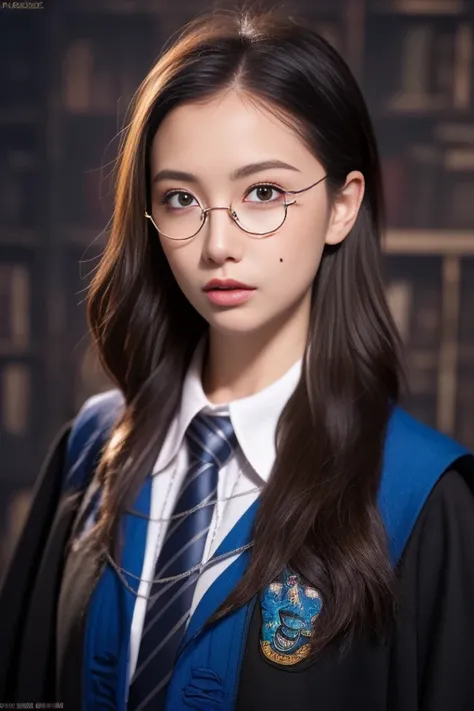 ltra-detailed,highly detailed,best quality,masterpiece,illustration,realistic,photorealistic,
1girl, solo,
ravenclaw uniform, hogwarts school uniform,
looking at viewer, upper body, portrait,
<lora:ravenclaw uniform_v1_05:1.0>