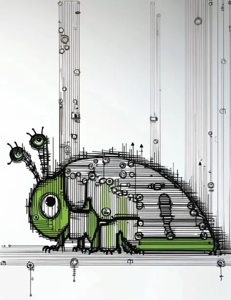 DonMC1rcu17Pl4nXL,2D,sketch,adaptive caterpillars corner, <lora:DonMC1rcu17Pl4nXL:0.8>