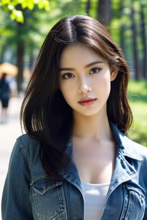 hwgirl,masterpiece,ultra realistic,32k,extremely detailed cg unity 8k wallpaper, best quality,(spring day ),lady ,necklace ,eard...