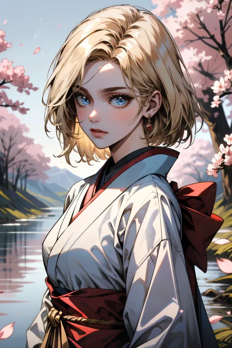 ((ultra detailed, masterpiece, absurdres))
 <lora:I2SGirl:0.8>
I2SGirl, medium hair, blonde hair, blue eyes, in a traditional kimono, surrounded by cherry blossoms