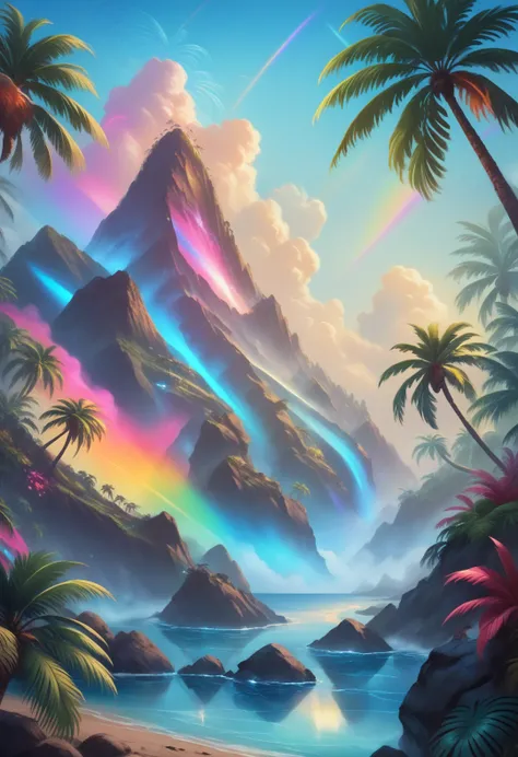 score_9, score_8_up, score_7_up, score_6_up, score_5_up, score_4_up, vibrant colors, digital art, palm-fringed beaches, granite boulders, vibrant tropical paradise, ultra detailed, 8k, uhd, no humans, landscape, tropical island