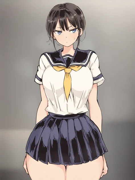 <lora:HatarakiAri-PonyXL-1024px:0.9>
source anime, 1girl, solo, wearing school_uniform, curvy, slim waist, wide hips