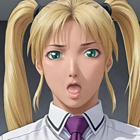 anime artwork of  <lora:Bible Black style:1>
Kaori Saeki a woman with blonde hair and a tie rubbing a dick, holding dick,1girl,open mouth,blonde hair,1boy,green eyes,hetero,sweat,censored,necktie,penis,solo focus,drill hair,blonde hair,long hair,pony tail,...