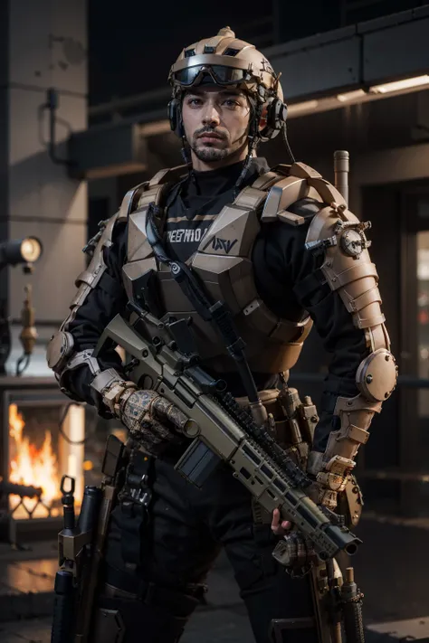 Individual soldier exoskeleton armor suit