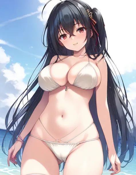 <lora:taihou_pony_v1:1>1girl, taihou (azur lane),white bikini, swimsuit,, BREAK score_9, score_8_up, score_7_up, BREAK source_anime, rating_explicit, best quality, masterpiece, uncensored,<lora:sdxl_lightning_8step_lora:1><lora:sdxl2-flat2-512b:-1>michikin...