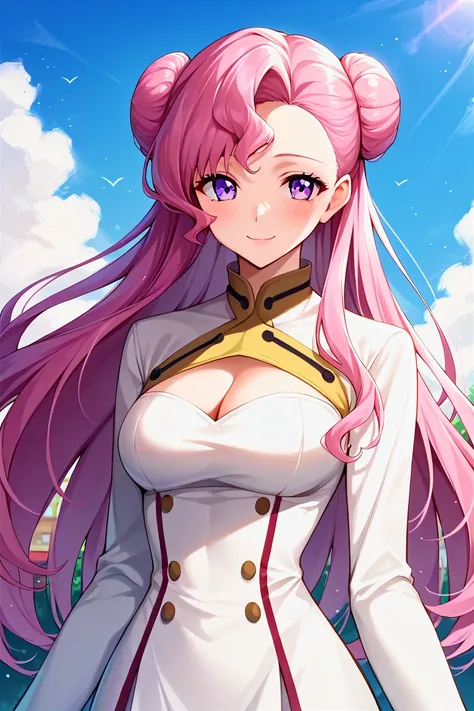 score_9, score_8_up, score_7_up, score_6_up, score_5_up, score_4_up, rating_questionable, , source_anime, digital illustration, pixiv, fanbox, uncensored, , BREAK, official art,
1girl, female, euphemia li britannia, pink hair, long hair, purple eyes, doubl...