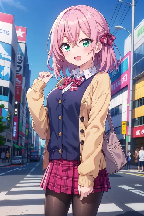 insanely detailed, absurdres, ultra-highres, ultra-detailed, best quality,
1girl, solo, nice hands, perfect hands
BREAK
(School Uniforms:1.2), (pink cardigan is fit body:1.4), ((do up a buttons, not loose):1.5), ((long sleeve, sleeves past wrists):1.2), (i...