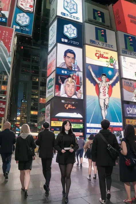 グリコのネオンサイン Glico's neon sign in Dotonbori, Osaka. SD15