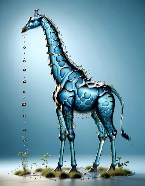 watce, a giraffe made out of water is standing in the water with bubbles <lora:watce-sdxl-v2:0.8>